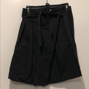 Black cotton pleated skirt by J. crew